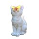 thumbnail image 3 of Estatua de gato de jardín con forma de mariposa y luz solar, adorable escultura decorativa pintada a mano. Blanco, 3 of 9