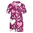 thumbnail image 5 of Taylonsss Womens Casual Print Flap Collar Pocket Short Sleeve T Shirt and Shorts Pajama Set Home Wear Lounge Sleepwear Comfortable Stylish, 5 of 5