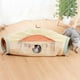 thumbnail image 4 of Tubo de túneles para gatos plegable, agujero de mirilla interior, tubos de casa de cama de tienda de campaña, juguetes interactivos de laberinto para Fernando jugando túnel tubo, 4 of 8