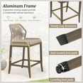 thumbnail image 5 of Dycanpo 26.5''H Counter Height Bar Stools Set of 4, Boho-Style Rattan Chairs - Yellowish Slate Grey, 5 of 7