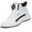 White, variant on XIMIN Men's Leather High Top Lace-Up Platform Sneakers Ankle Boots Comfort Walking Tennis Outdoor Basketball Style Casual Fashion Dad Shoes (48, White)