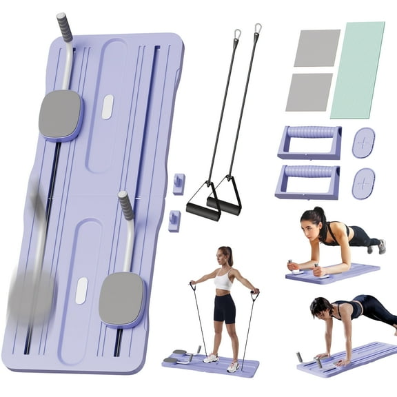 Lunivox Purple 6-in-1 Pilates Board: Multi-Functional Foldable Pilates Equipment for Home Gym