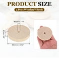 thumbnail image 2 of Uxcell Slab Wooden Wheel, Flat Unfinished Wood Hobby Wheel for Base DIY Model Cars Trucks 2-1/2" Dia. 3/8" Thick 1/4" Hole, 2 of 5