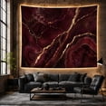 thumbnail image 6 of Deep Red Agate Geode in Moody Moody Abstract Style for Art Lovers, Elegant Wall Decor, Housewarming Gift Tapestry Wall Hanging for Bedroom and Living Room, 6 of 7