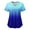 Blue, variant on Bidobibo Women's Gradient Ombre Stretch Scrubs Top Comfortable Easy Fit Lightweight Durable Soft Stretch Printed V-Neck Medical Scrub Top