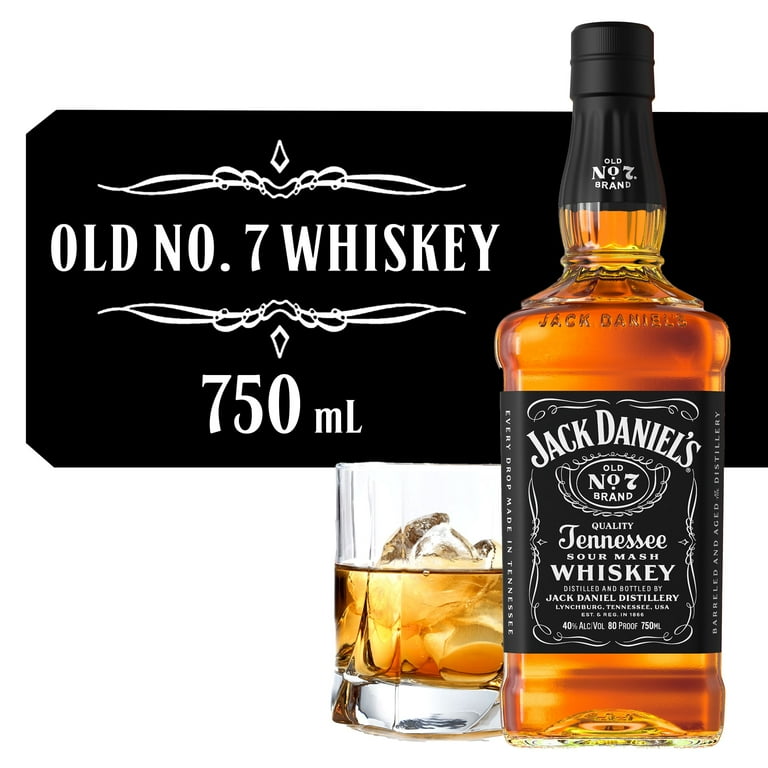 Jack Daniel's Old No. 7 Tennessee Whiskey, 750 ml Bottle, 80 Jack Daniel's Old No. 7 Tennessee Whiskey, 750 ml Bottle, 80