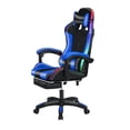 thumbnail image 4 of Gaming Chair with Bluetooth-compatible Speakers and RGB LED Lights, Ergonomic Massage Computer Chair with Height Adjustable, Video Game Chair High Back with Lumbar Support, 4 of 7