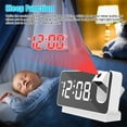 thumbnail image 3 of Projection Réveil Réveil Numérique Réutilisable avec Grand Affichage de 7,3 "USB A Mené l'Horloge Numérique avec Projecteur Rotatif à 180 ° Projection de Réveil Portable pour la Chambre à Coucher, 3 of 10