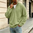 thumbnail image 2 of Thousandth Men's Half Zip Shirts Trendy Corduroy Pullover Tops Casual Long Sleeve with Kangaroo Pocket Everyday Sportswear, 2 of 8