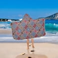 thumbnail image 2 of Yayeee Kids Hooded Towel with Hand Pockets Beach Soft Absorbent Bath Wrap 50 x 23.5 inch, Colorful Mandala Pattern, 2 of 5