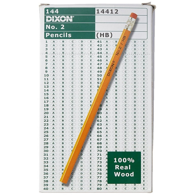 Dixon No. 2 Pre-Sharpened Yellow Pencils, Box of 144 - Walmart.com