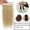 thumbnail image 2 of MY-LADY Invisible Short Clip In Remy Human Hair Extensions Side Patch Hair Pad Hairpiece Topper For Thicker #06 Light Brown 8inch, 2 of 10