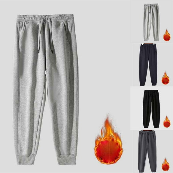 Men's Flared Sweatpants Baggy Wide Leg Oversized Track Pants Trousers with Pockets,Plush and thickened,Light Gray L