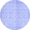 thumbnail image 1 of Ahgly Company Indoor Round Oriental Blue Traditional Area Rugs, 6' Round, 1 of 4