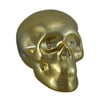 3 1/2 Inch Tall Gold Chrome Plated Ceramic Human Skull Money Bank