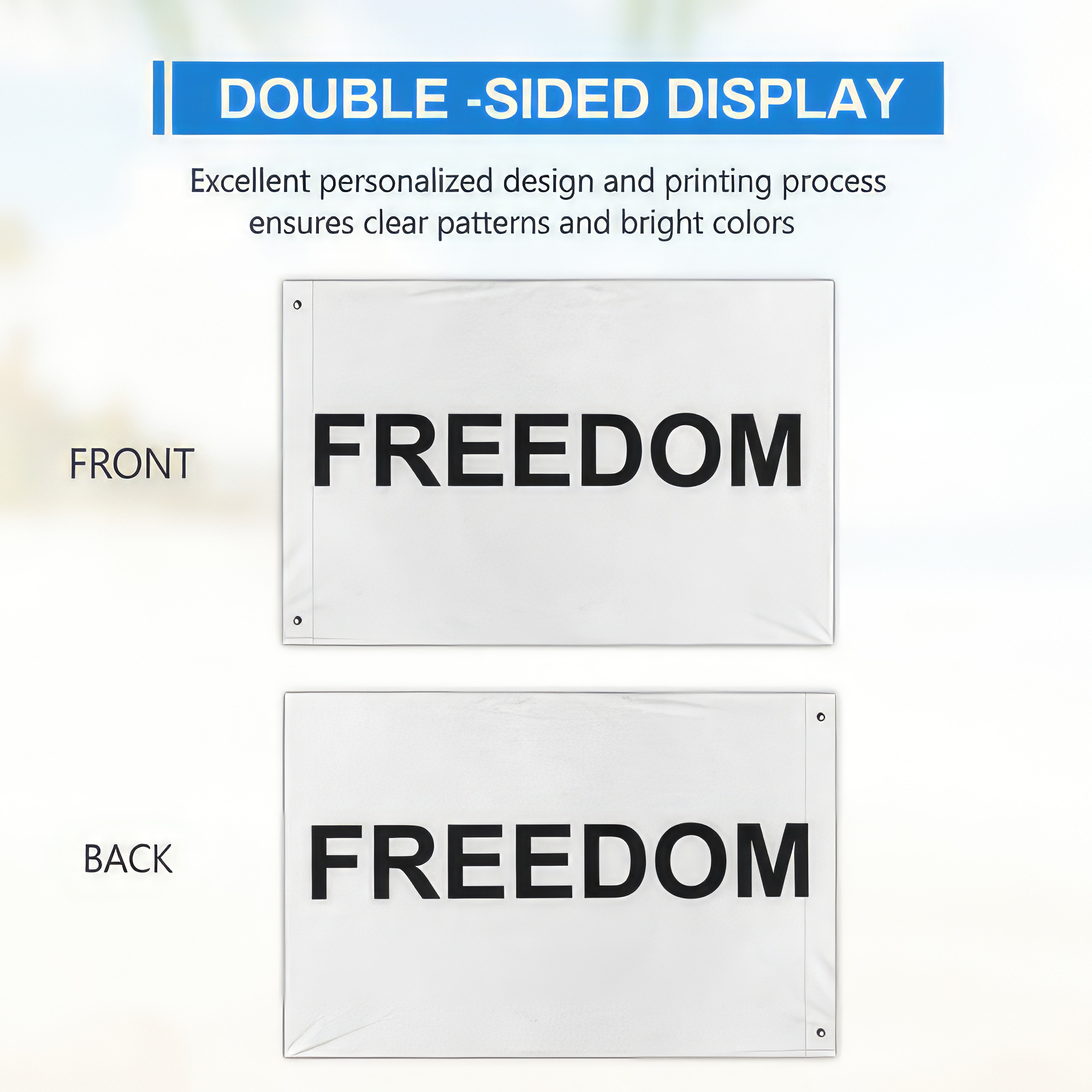 Freedom Flag 3x5 Ft Double Sided American Flags for Outside Freedom Flags Banner for Garden Yard Home Patio Decoration Outdoor Indoor Display