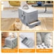thumbnail image 3 of Largo Arenero/Inodoro para Gato con Pala,Removibles Plegable Arenero Cerrado 50*40*40cm,Caja de Arena para Gatos,con Puerta Superior&amp;Puerta Lateral Móvil de dos Direcciones,(peso<13KG),Desodorizante, 3 of 7