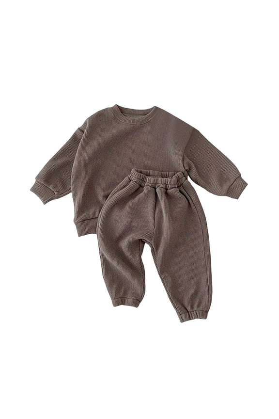 Toddler Baby Boy Clothes Fall Winter Outfit, Baby Boys Outfit 2PCS Sweatshirt and Jogger Pants Set Cute Outfits Toddler Sports Set Casual Loose Two Piece Set Fall Winter Clothing Set