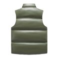 thumbnail image 2 of WILLBEST Jackets for Men Autumn and Winter Men's Solid Color Stand Collar Warm Slim Handsome Down Vest, 2 of 3