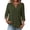 Army Green, variant on YuXingFu Going Out Tops V-Neck Pleated Ruffle Hem for Casual Black S