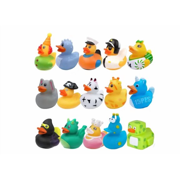 15 Juguetes De Baño De Adorables Patitos De Hule Para Bebés Xtellar amarillo