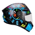 thumbnail image 2 of Casco para moto Axxis Draken Crazy Fluor Azul Talla XL, 2 of 3