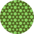 thumbnail image 1 of Ahgly Company Machine Washable Indoor Round Transitional Bright Green Area Rugs, 3' Round, 1 of 7