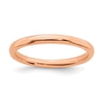 thumbnail image 1 of Sterling Silver Stackable Expressions Pink-plated Polished Ring - Size 5, 1 of 3