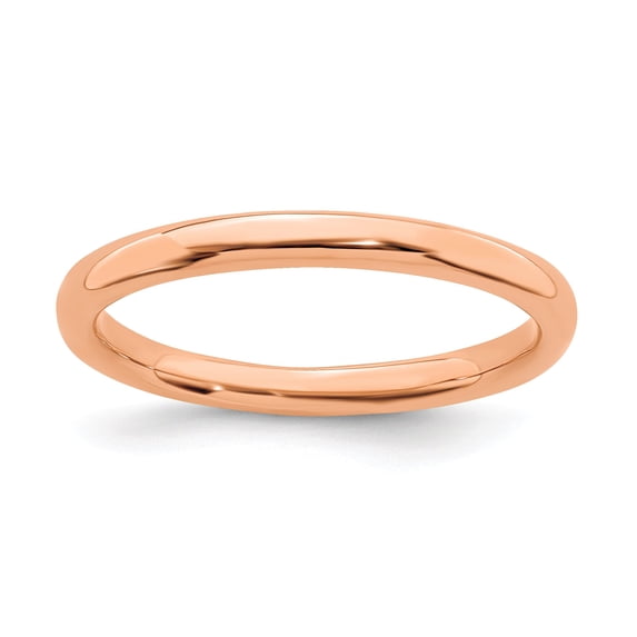 Sterling Silver Stackable Expressions Pink-plated Polished Ring - Size 5