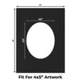 thumbnail image 2 of Black Suede Picture Frame Mat for 6x8 Frames - Oval Opening for 4x5 Photos - 50 Mats, 2 of 7