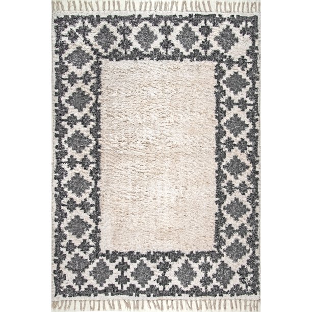 Nuloom Cotton 4' X 6' Rectangle Area Rugs In Ivory Finish 200RAHT02A406