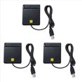 thumbnail image 1 of 3X USB Smart Card Reader for Bank Card IC/ID EMV Card Reader High Quality for 7 8 10 for Linux OS USB-, 1 of 8