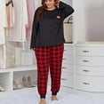 thumbnail image 5 of HaoXianJian 2 Pack Womens Pajama s Long Sleeve with Long Pajama Pant Soft Sleepwear Printed Pjs Loungewear s Plus Size 3X 4X 5X, 5 of 8