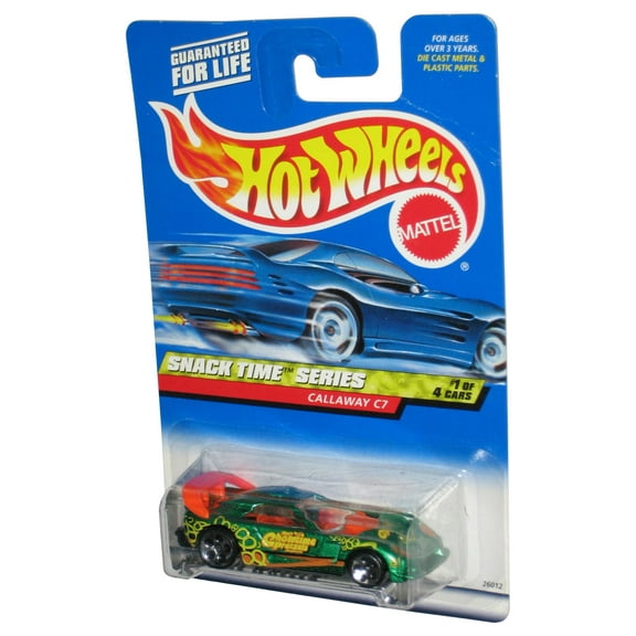 Hot Wheels Snack Time 1/4 (1999) Green Callaway C7 Toy Car #013