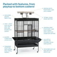 thumbnail image 3 of Prevue Pet Products Signature Select Series Wrought Iron Bird Cage Black Hammertone, 3 of 10