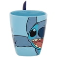 thumbnail image 3 of Disney 9 oz Stitch Blue Ceramic Spoon Mug, 3 of 5
