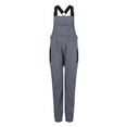 thumbnail image 3 of Women's Overalls Winter Warm Sherpa Lined Jumpsuit Cozy Loose Fit Fleece Overalls with Adjustable Straps Pockets Soft Fuzzy Gray S, 3 of 5