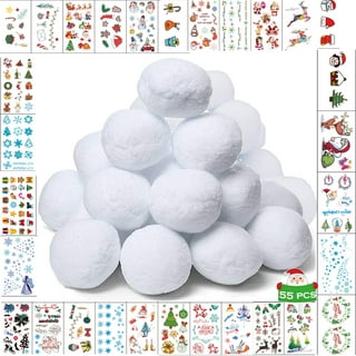 hatisan 50 Pack Fake Snowballs for Kids, Indoor Snowball Fight Set,  Artificial Snowballs for Kids Indoor Outdoor, Christmas Winter Wonderland  Decor