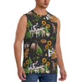 thumbnail image 2 of Fuzoiu Farm Animals 2 Print Men's Sleeveless T-shirt,Sleeveless Tee Shirts,Quick-Dry Athletic Tank Top for Gym, Running, Sports & Outdoor Activities-XX-Large, 2 of 7
