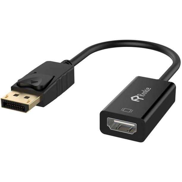 DP to HDMI, Rankie® Gold Plated DisplayPort to HDMI HDTV Adapter Converter Male to Female with
