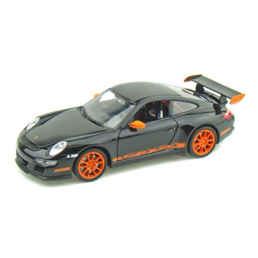 WELLY 136 DISPLAY PORSCHE 911 (997) GT3 RS DIECAST CAR BLACK COLOR