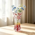 thumbnail image 5 of SUYOLL Gradient Embossed Glass Vase Scalloped Rim Thick Clear Glass Vase Floral Vase For Home Centerpiece Wedding Living Room Dining Table Party Decor Housewarming Gift, 5 of 6