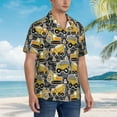 thumbnail image 5 of Qekee Excavator At Work print Hawaiian Shirt for Men Short Sleeve Button Down Shirts Beach Tropical Casual Shirts, 5 of 9