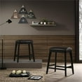 thumbnail image 2 of Carolina Classics Mirabelle 25" Wood Counter Stool in  Brown (Set of 2), 2 of 3