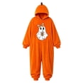 thumbnail image 4 of CUZIBR Girls Winter Jumpsuit Pumpkin Hooded Jumpsuit Onesie With Pockets Long Sleeve Zip Up Halloween Costume Loose Thicken Thermal One Piece Outfit For Kids Party Cosplay,o-Orange,6-7 Years, 4 of 5