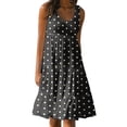thumbnail image 2 of SMihono Robe d'Été Grande Taille pour Femmes 2023 Décontractée Aguichant Mode Été Imprimée Sans Manches Débardeur Longueur Genou Robes, 2 of 5