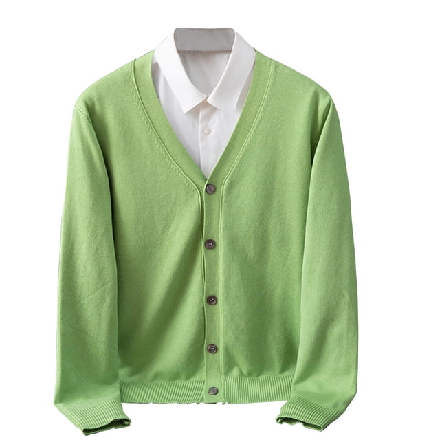 Cardigan Sweater for Men V-Neck Slim Fit Long Sleeve Button Down Cardigans Casual Lightweight Basic Sweaters for Work Daily