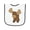 White and Navy, variant on Inktastic Cute Moose Baby Terry Cloth Bib