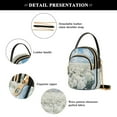 thumbnail image 5 of YAZAOO Cross Body Fashion Shoulder Waist Purse Bags White Roses and Mountains Landscape Pocket Handbags, 5 of 7