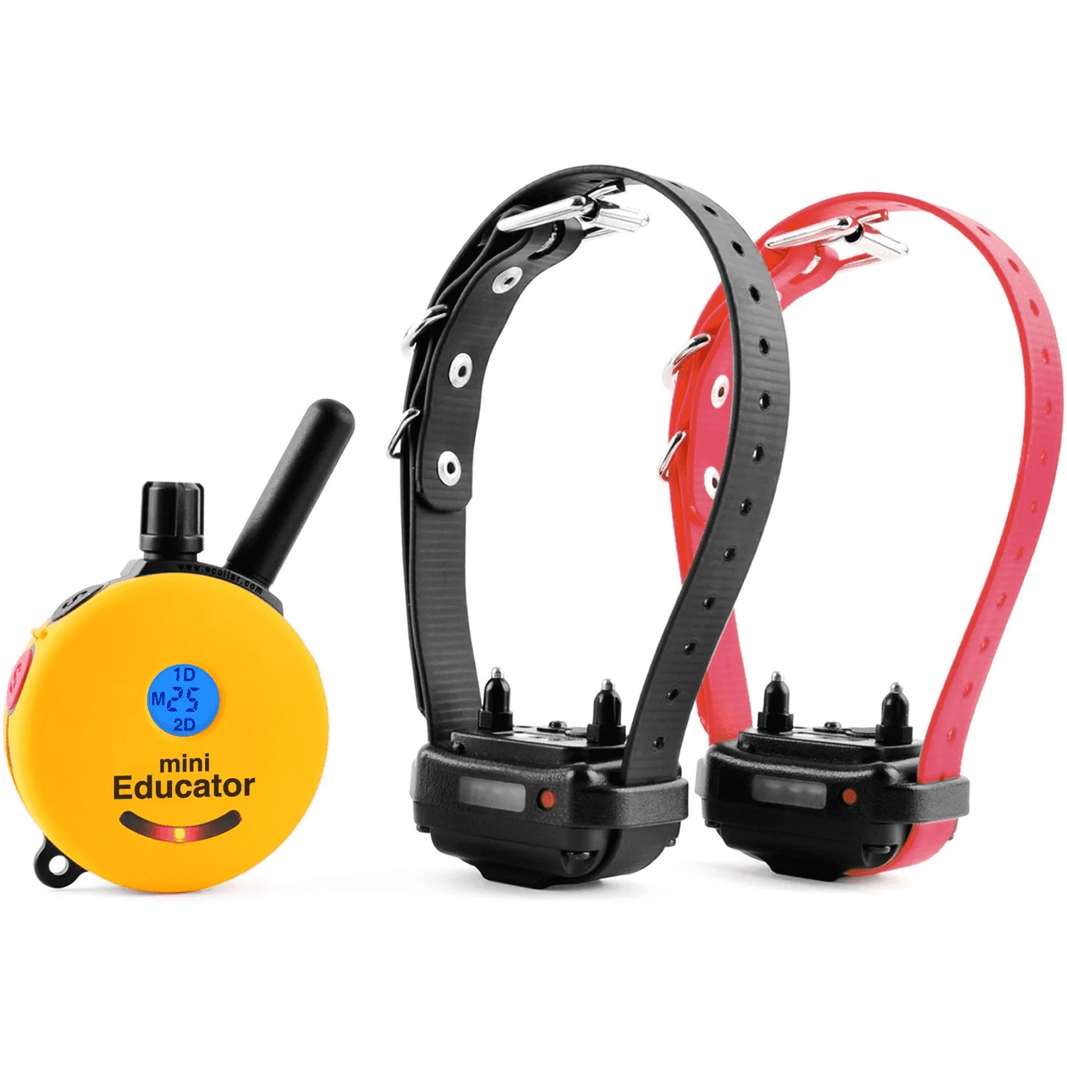 E-Collar ET‑302 Mini Educator ½‑Mile Remote Humane Dog Training Collar – Waterproof, Tone/Vibration/Stimulation, 2‑Dog System – Yellow